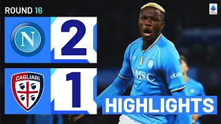 NAPOLICAGLIARI 21  HIGHLIGHTS  Osimhen and Kvara both on target for champions  Serie A 202324 [upl. by Clevey258]