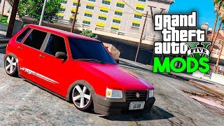 GTA V MOD  Fiat Uno Way na FIXA com SOM [upl. by Orimisac]