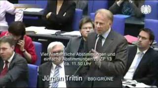 Jürgen Trittin mit der besten Kurzintervention aller Zeiten  Antwort [upl. by Eireva]