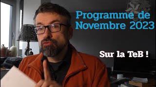 Notre programme pour novembre 2023 [upl. by Seaden]