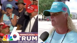 Woman sitting behind Trump during rally recounts assassination attempt [upl. by Llehsim416]