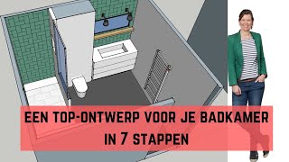 BADKAMER VERBOUWEN Maak een topontwerp in 7 stappen [upl. by Olfe]