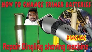 How to Repair dingling rf 609  how to replace battery of dingling trimmer hair trimmer dingling [upl. by Irrehs514]