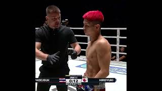 Go to SLEEP 😴 Padejsuk flattens Hiroyuki for a highlightreel KO ONEFridayFights91 [upl. by Kirven]