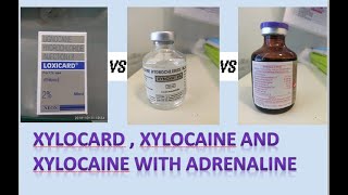 Difference between Xylocard  Xylocaine and Xylocaine with Adrenaline [upl. by Letnom]