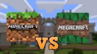 Minecraft Pocket Edition vs Megacraft [upl. by Coniah]