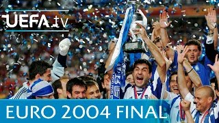 UEFA EURO 2004 final Greece 10 Portugal highlights [upl. by Neslund119]