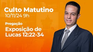 🔴 Culto Matutino  1011 9h  Pr Guilherme Alcântara [upl. by Allisirp]