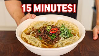 This 15 Minute Dumpling Noodle Soup Will Change Your LIFE Kal Manduguk [upl. by Cornelius]