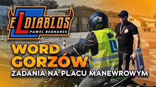 ELDIABLOS  Plac manewrowy WORD GORZÓW  ćwiczenie zadań egzaminacyjnych na motocyklu  NAUKA JAZDY [upl. by Najib]