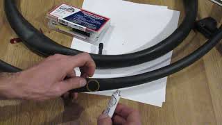 How to patch a punctured bicycle inner tube with vulcanizing patches [upl. by Kalli]