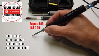 DuBEnG Sequre S99 66S USB C PD Soldering Iron  GET REALLY CLOSE TO THE TIP  500 Degrees C [upl. by Renraw]