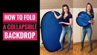 How to Fold a Collapsible PopUp Backdrop  FILMING amp PHOTOGRAPHY TUTORIAL [upl. by Ahsatin]