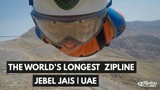 Jebel Jais Flight  The Worlds Longest Zipline in Ras al Khaimah  Wanders Miles [upl. by Ecnerolf]