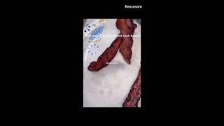 Frying bacon and freezing bacon sound So satisfying loop video [upl. by Eugine389]