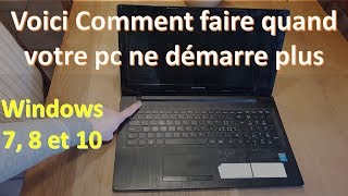 TUTO Comment faire quand mon mon pc ne demarre pas  ✅ [upl. by Alah]