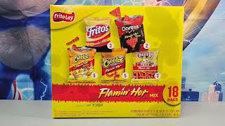 Is the NET WEIGHT Accurate Frito Lay Flamin Hot Mix 18 bags ASMR [upl. by Aimas]