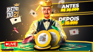 🔥REI DO 21 COM BANCA DE R30000 NO BLACKJACK🔥 [upl. by Issac]