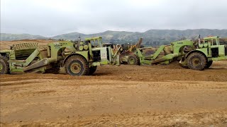 THE GREEN MACHINES TEREX TS24B Scrapers Working Hard [upl. by Murage538]