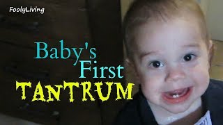 BABYS FIRST TEMPER TANTRUM  November 18 2013  FoolyLiving Vlog [upl. by Nwahsat]