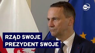 Sikorski o słowach Dudy quotTo nie pomaga Polscequot TVN24 [upl. by Fonsie994]