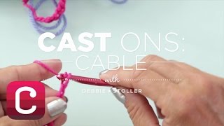 Knitting Techniques Cable Cast On with Debbie Stoller  Creativebug [upl. by Aneehsirk]