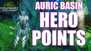 GW2  Auric Basin Hero Points Guide  Guild Wars 2 Heart of Thorns [upl. by Fitalludba]