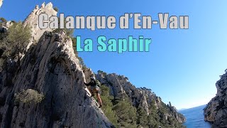 La Saphir  Calanque dEnVau Grande voie dans le Parc National des Calanques [upl. by Tavis]