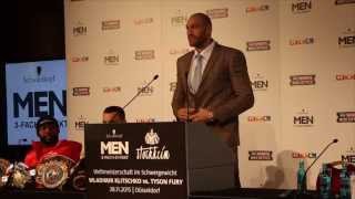 WLADIMIR KLITSCHKO v TYSON FURY  FULL FINAL PRESS CONFERENCE FROM DUSSELDORF UNCUT [upl. by Orran545]