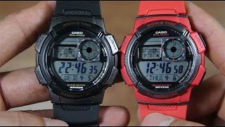 CASIO STANDARD AE1000W1AV VS AE1000W4AV [upl. by Aley370]