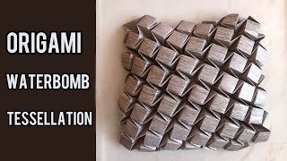 Origami Tessellation  Water bomb آموزش اوریگامی تسلیشن [upl. by Akirdnuhs]