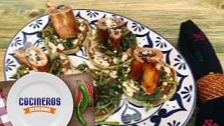 Receta Sopes de tuétano  Cocineros Mexicanos [upl. by Marena]