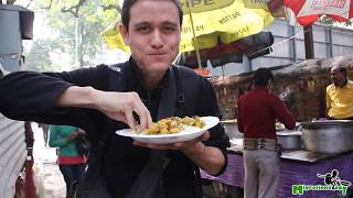 Street Food in India  Bengali Fish Curry and Rice on Camac Street Kolkata India [upl. by Alyl535]