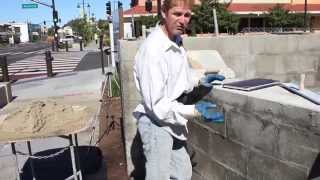 How to stucco plaster Cinder blocks [upl. by Suhploda408]