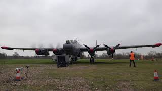 Avro Shackleton 60th Birthday Engine Run  Gatwick Aviation Museum [upl. by Noiroc882]