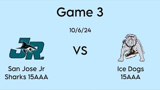 SJ Sharks 15AAA vs Ice Dogs 3 [upl. by Ainniz257]