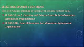 SELECTION OF SECURITY CONTROLSNIST 80053 REV 5 [upl. by Hcnarb349]