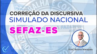 SefazES Resolução da Prova Discursiva Simulado Nacional  Banca FGV [upl. by Rotkiv530]