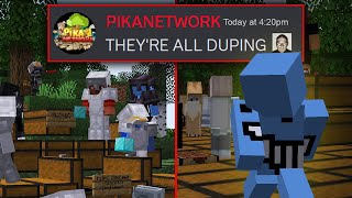 Duping with 100 players on Minecrafts Biggest Paytowin Cracked Server [upl. by Akcirred]