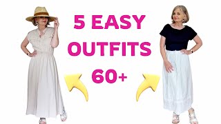 5 Low Effort Summer Outfits For Women Over 60 [upl. by Uund]