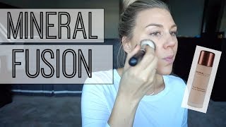 Mineral Fusion Liquid Foundation Demo amp Review [upl. by Herod932]