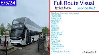 FRV Borders Buses Service X62 • Galashiels to Edinburgh • E400MMC 12210 YX72OMK 6524 [upl. by Ru]