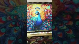 painting peacock sparkle paintinglike comment share subscribe [upl. by Erbe]