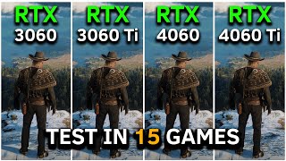 RTX 3060 vs RTX 3060 Ti vs RTX 4060 vs RTX 4060 Ti  Test In 15 Games at 1080p  2024 [upl. by Shedd]