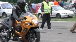 Wyścigi motocyklowe na dystansie 14 mili  FINAŁ Hayabusa Turbo vs GSXR Nitro [upl. by Ermina]