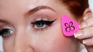 Easy Winged Eyeliner Tutorial  BB Liner Designer Demo [upl. by Enelkcaj]