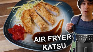 Making Pork Katsu in an Air Fryer with NO OIL Best Katsu Recipe Ive Made [upl. by Sixla]