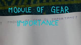 MODULE OF GEAR EXPLAINED IN HINDI [upl. by Woodward]