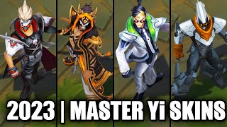 ALL MASTER YI SKINS SPOTLIGHT 2023  League of Legends [upl. by Gathard]