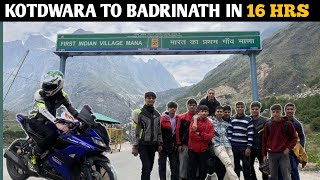 KOTDWARA TO BADRINATH DHAM😍 NON STOP IN 16 HRS🥹ON MY R15 V3  UTTARAKHAND RIDE BEGINS  EP01 [upl. by Ellerred]